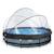 Piscine couverte wood ø360x76cm avec pompe filtrante Gris+Gris clair+Marron+Vert 1 - vertbaudet enfant 