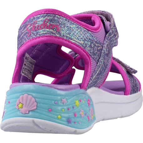 Sandales enfant fille en textile légère confortable Bleu+Bleu blmt+Violet lvmt 15 - vertbaudet enfant 