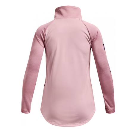 T-shirt à manches longues demi-zip fille tech graphic half Noir+Rose 4 - vertbaudet enfant 