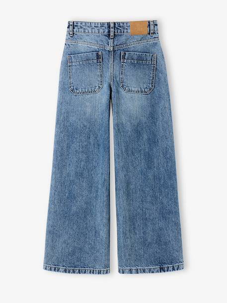 Jean large poches charpentier fille bleu foncé+bleu moyen+denim gris 2 - vertbaudet enfant 