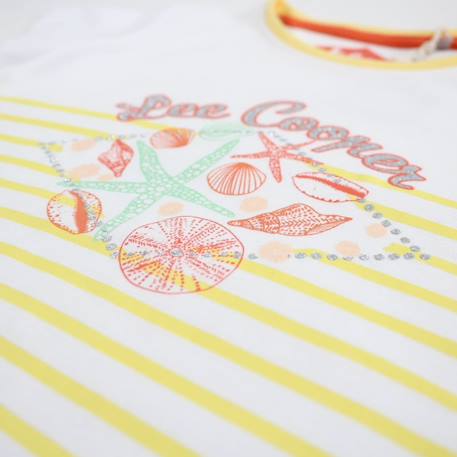 T-shirt manches courtes fille Bleu+Jaune+Rose 9 - vertbaudet enfant 