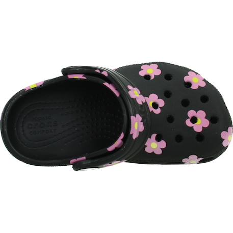 Sandale enfant synthétique synthétique classic flower clog Noir 6 - vertbaudet enfant 