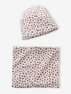Ensemble fille bonnet et snood jersey  - vertbaudet enfant