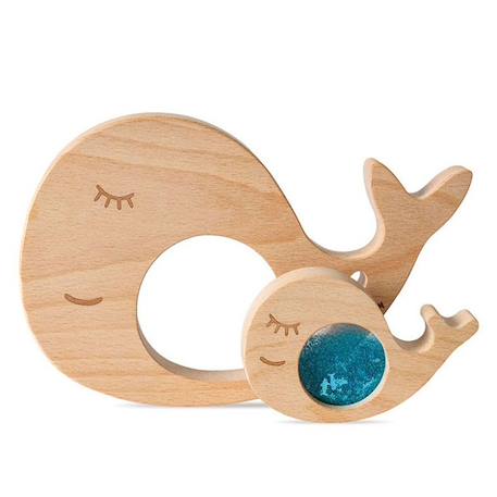 Jouet sensoriel puzzle en bois baleine Bleu 5 - vertbaudet enfant 