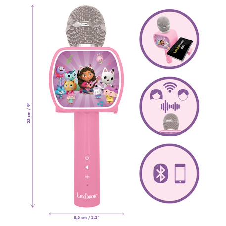 Micro karaoké sans fil gabby avec enceinte bluetooth MULTICOLORE 2 - vertbaudet enfant 