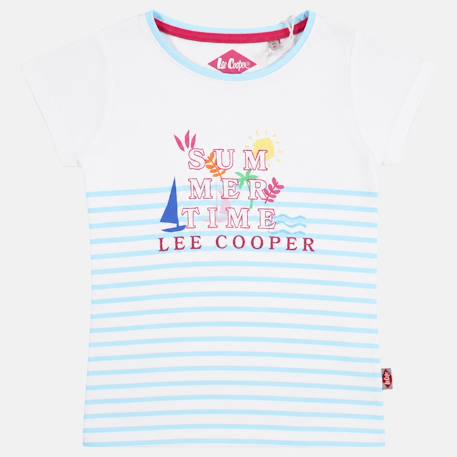 T-shirt manches courtes fille Bleu+Jaune+Rose 3 - vertbaudet enfant 