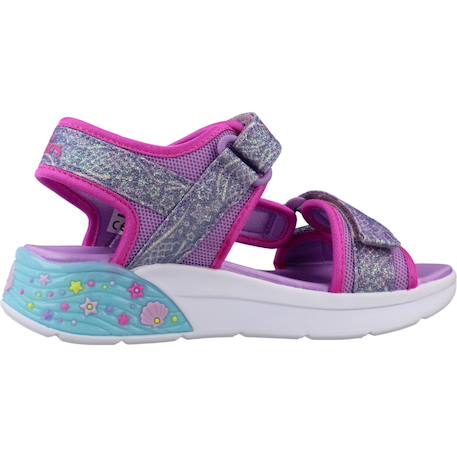 Sandales enfant fille en textile légère confortable Bleu+Bleu blmt+Violet lvmt 13 - vertbaudet enfant 