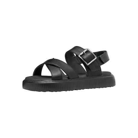 Sandales  à scratch Blanc+Noir 8 - vertbaudet enfant 