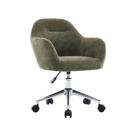 Chaise de bureau enfant à roulettes ajustable tissu chenille - stan kid Beige+Kaki 8 - vertbaudet enfant 
