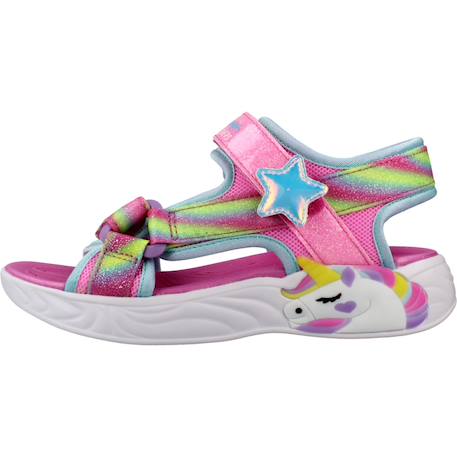 Sandales enfant fille en textile confortable Bleu et violet+Bleu lvmt+Rose pkmt 14 - vertbaudet enfant 