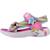 Sandales enfant fille en textile confortable Bleu et violet+Bleu lvmt+Rose pkmt 14 - vertbaudet enfant 