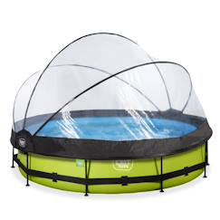 Jouet-Piscine couverte wood ø360x76cm avec pompe filtrante