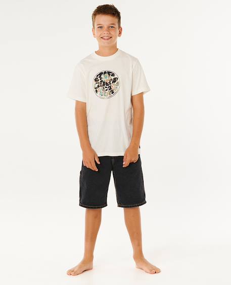 T-shirt à manches courtes wettie passage icon enfant Aloe+Black+Bone 16 - vertbaudet enfant 