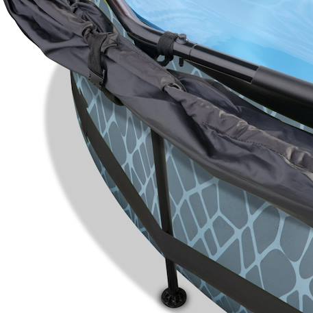 Piscine ø300x76cm avec voile d'ombrage et pompe filtrante Gris 5 - vertbaudet enfant 