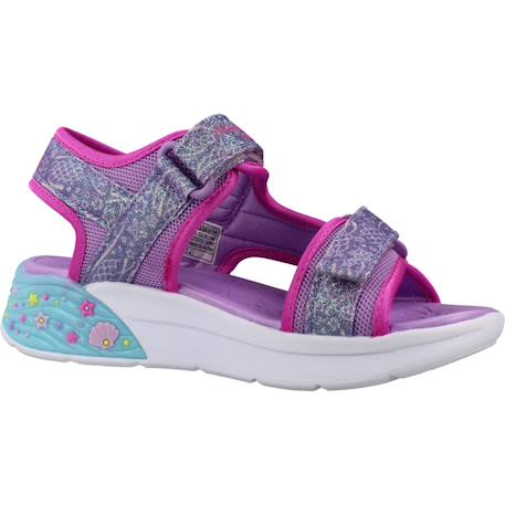Sandales enfant fille en textile légère confortable Bleu+Bleu blmt+Violet lvmt 17 - vertbaudet enfant 