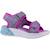 Sandales enfant fille en textile légère confortable Bleu+Bleu blmt+Violet lvmt 17 - vertbaudet enfant 