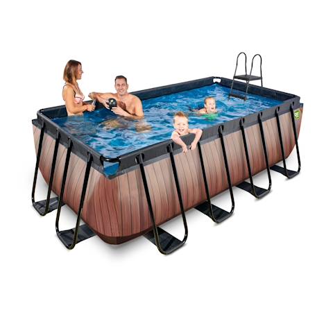 Piscine 400x200x122cm avec pompe filtrante à sable Marron 6 - vertbaudet enfant 