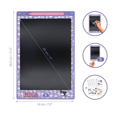 Tablette à dessins multicolore kuromi Violet 2 - vertbaudet enfant 