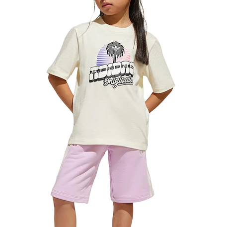 Ensemble fille t-shirt et short Blanc 1 - vertbaudet enfant 