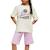 Ensemble fille t-shirt et short Blanc 1 - vertbaudet enfant 