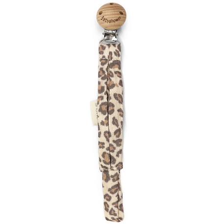 Attache sucette wood wild print Beige, marron, noir 1 - vertbaudet enfant 