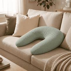 -Coussin de maternité 3 en 1 : grossesse, allaitement & repos - housse double gaze coton