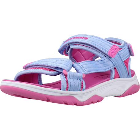 Sandales enfant fille en textile Bleu blpk+Violet lvpk 10 - vertbaudet enfant 