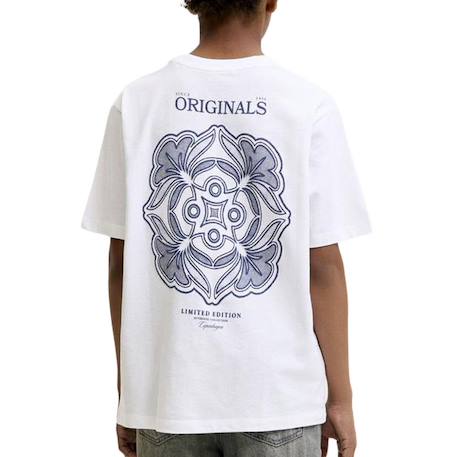 T-shirt manches courtes garçon dia Blanc+Noir 2 - vertbaudet enfant 