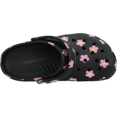 Tongs fille modèle classic flower clog Noir 6 - vertbaudet enfant 
