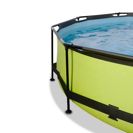 Piscine couverte wood ø360x76cm avec pompe filtrante Gris+Gris clair+Marron+Vert 22 - vertbaudet enfant 