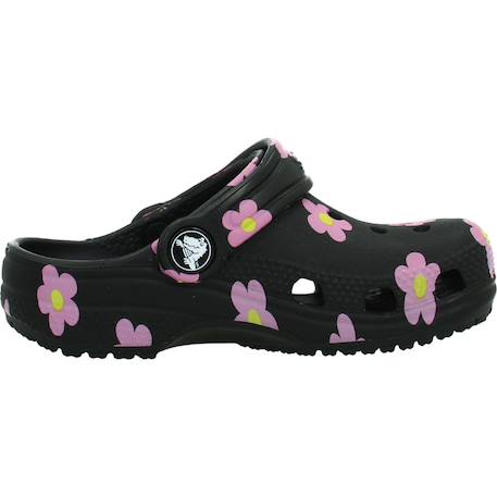 Sandale enfant synthétique synthétique classic flower clog Noir 1 - vertbaudet enfant 