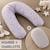 Pack coussin de maternité xxl - grossesse, allaitement et pouf enfant Gris 1 - vertbaudet enfant 
