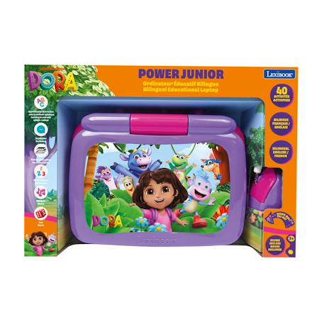 Mon premier ordinateur éducatif dora (en/fr) MULTICOLORE 3 - vertbaudet enfant 