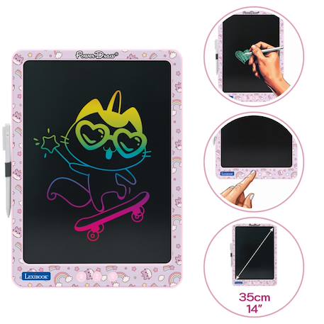 Tablette à dessins e-ink multicolore Rose 2 - vertbaudet enfant 