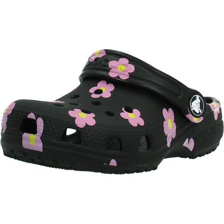 Sandale enfant synthétique synthétique classic flower clog Noir 4 - vertbaudet enfant 