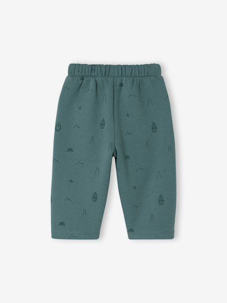 Pantalon large bébé garçon beige+vert émeraude 6 - vertbaudet enfant 
