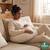 Babysom - coussin de maternité 3 en 1 : grossesse, allaitement &amp$ repos bébé - housse 100% coton - motif beige nid abeille - xxl Beige 2 - vertbaudet enfant 