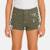 Short en jeans fille avec decor tressé Kaki+Marine+Rose 1 - vertbaudet enfant 