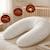 Coussin de maternité 3 en 1 : grossesse, allaitement & repos - housse double gaze coton - blanc Blanc 1 - vertbaudet enfant 