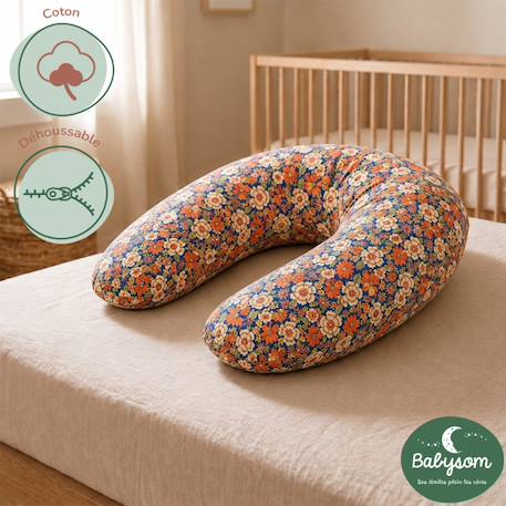 Pack coussin de maternité xxl - housses (corail & velours) + charlotte - grossesse et allaitement Rose 3 - vertbaudet enfant 