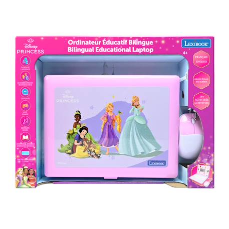 Ordinateur éducatif bilingue avec 164 activités disney princesses (en/fr) MULTICOLORE 3 - vertbaudet enfant 