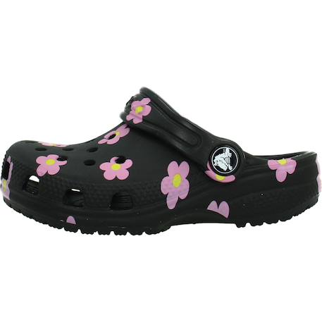 Sandale enfant synthétique synthétique classic flower clog Noir 2 - vertbaudet enfant 