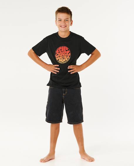 T-shirt à manches courtes wettie passage icon enfant Aloe+Black+Bone 12 - vertbaudet enfant 