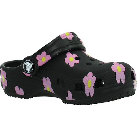 Sandale enfant synthétique synthétique classic flower clog Noir 5 - vertbaudet enfant 