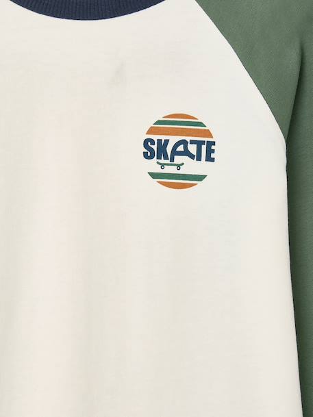 T-shirt manches longues garçon bordeaux+ocre+vert sauge 13 - vertbaudet enfant 