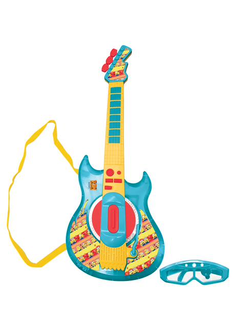 Guitare électronique lumineuse avec lunettes et micro minions Bleu 1 - vertbaudet enfant 