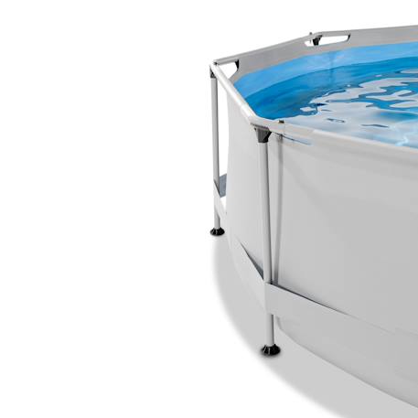 Piscine wood ø360x76cm avec pompe filtrante Gris clair+Vert 3 - vertbaudet enfant 