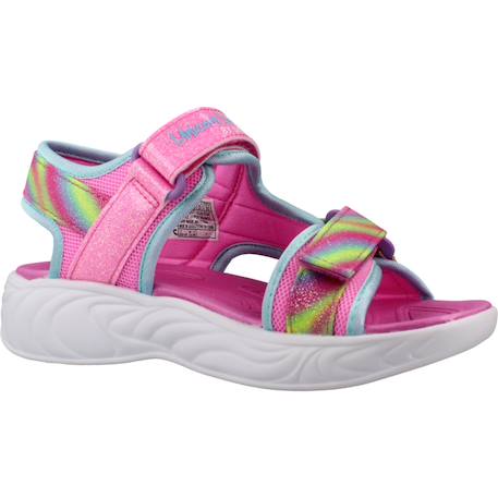Sandales enfant fille en textile confortable Bleu et violet+Bleu lvmt+Rose pkmt 17 - vertbaudet enfant 
