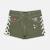 Short en jeans fille avec decor tressé Kaki+Marine+Rose 4 - vertbaudet enfant 