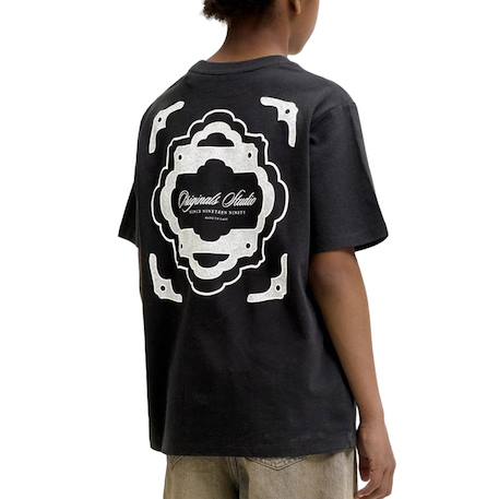 T-shirt manches courtes garçon dia Blanc+Noir 4 - vertbaudet enfant 